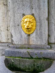 Fountain Hotmannspief in Aachen, North Rhine-Westphalia Germany, detail