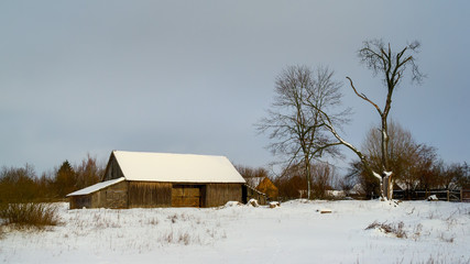 Zima w dolinie Górnej Narwi, Podlasie, Polska © podlaski49