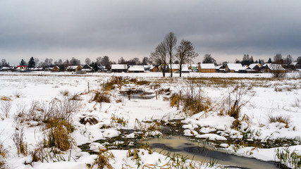 Zima w dolinie Górnej Narwi, Podlasie, Polska © podlaski49