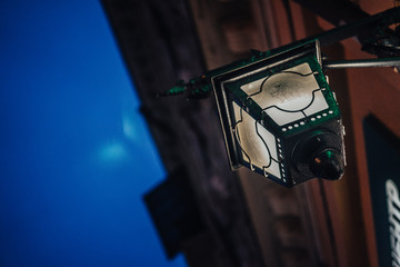 the street lamp on the wall