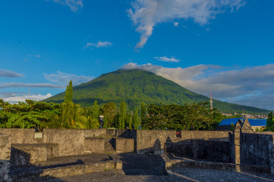 Volcano Gamalama In Ternate City Indonesia