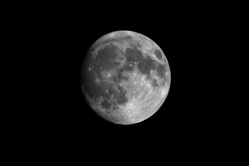 full moon view from telescope