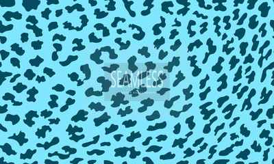 Leopard seamless pattern. Blue Animal print. Vector background. animal skin, tiger stripes, abstract pattern, line background, fabricvector illustration. Poster, banner. artwork, monochrom.