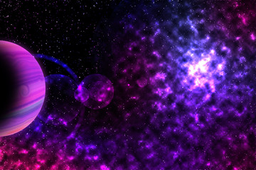 Purple Planet in spce