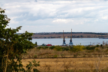 summer cloudy sky over the sea