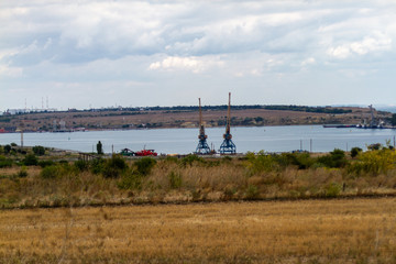 summer cloudy sky over the sea
