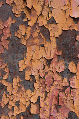 Rusty orange metal close-up