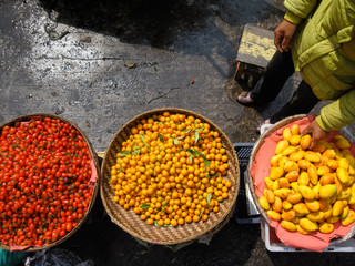 Selling at a local market in Bangladesh