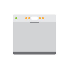 dishwasher colored flat icon vector design illustration