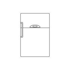 refrigerator outline flat icon vector design illustration