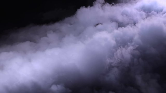 Heavy, hard smoke (dri ice smoke) real shoot footage with camera action motion.