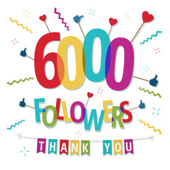 6000 folleowers thank you