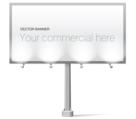 Fototapeta premium Large blank, empty, white vector billboard screen on white background for you advertisement and design