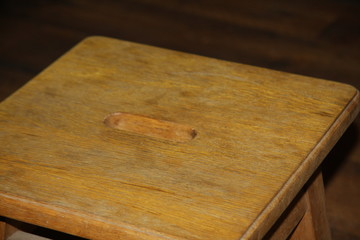 old book on wooden table