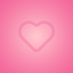 heart on pink background. polygon grid. frame.