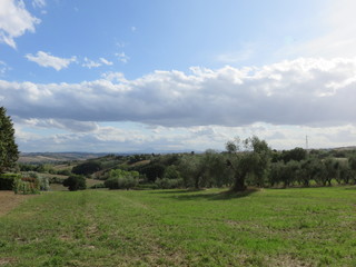 Fototapeta na wymiar Paesaggio con nuvole