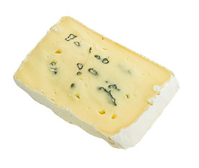 White mould cheese isolated on white background with clipping path