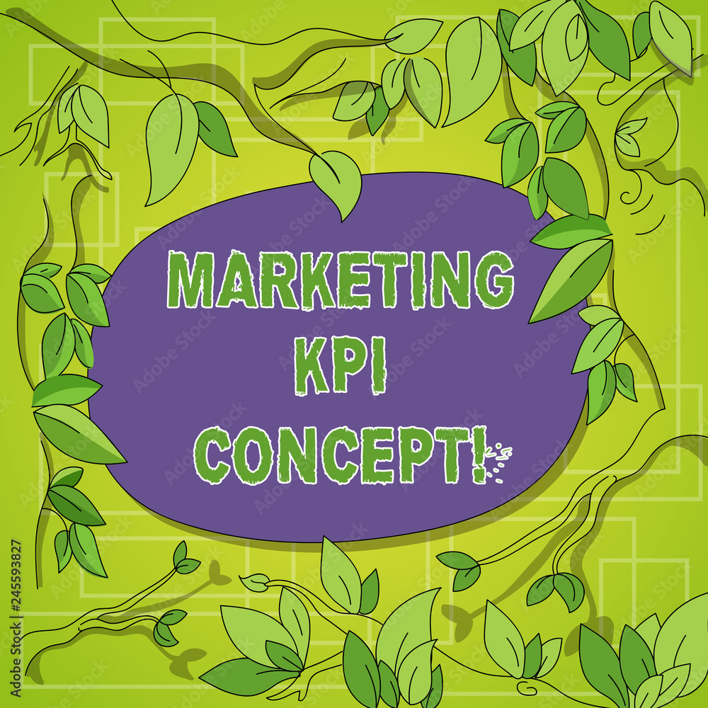 Poster writing note showing marketing kpi concept. business photo showcasing measure efficiency of campaign