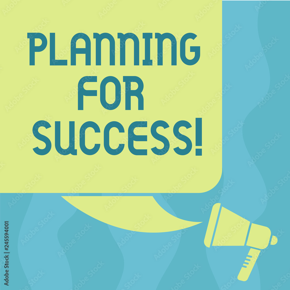 Poster conceptual hand writing showing planning for success. business photo showcasing process of setting g