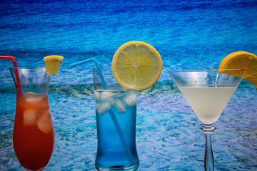 Cocktails in a bar