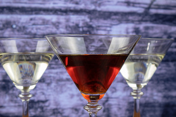 Cocktails in a bar