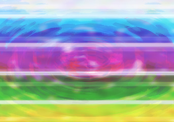 Graphic Colorful Abstract Background  with round brush waves and shades of  colors of the rainbow spectrum