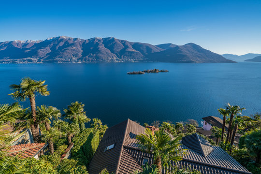 Fascinating view on lago Maggiore and Isole di Brissago, Ronco sopra Ascona
