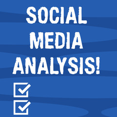 Text sign showing Social Media Analysis. Conceptual photo collecting and evaluating the social media data Geometric Blank Color Shape Oblong in Seamless Horizontal Pattern photo