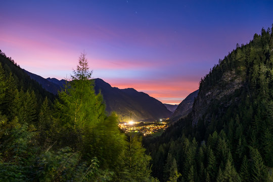 Oetztal Valley mountain river. Stuibenfall Waterfall. &Ouml;sterreich, Niederthai, Oetz, Austria, Europe