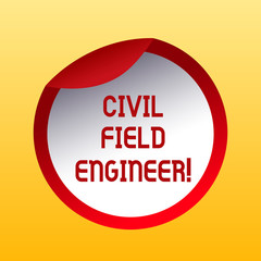 Handwriting text Civil Field Engineer. Concept meaning Oversee construction and upkeep of building structures Bottle Packaging Blank Lid Carton Container Easy to Open Foil Seal Cover