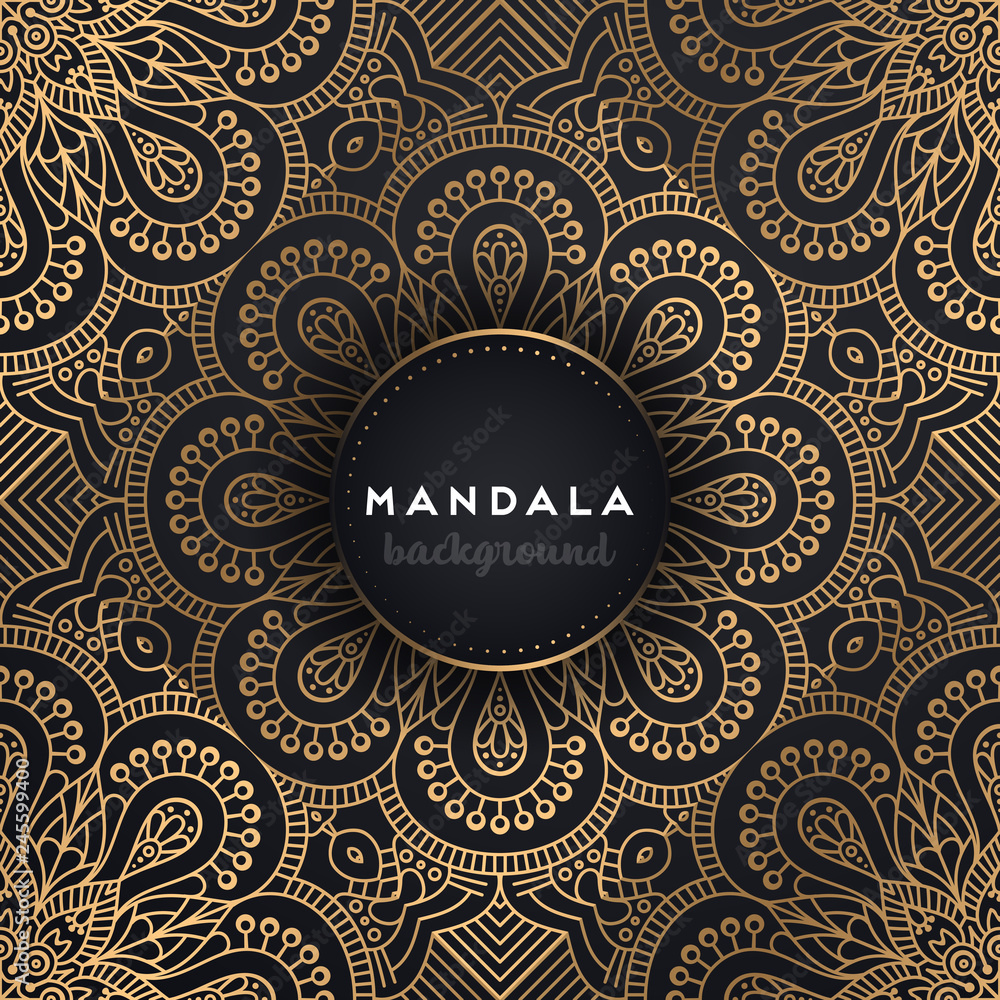 Wall mural luxury ornamental mandala design background