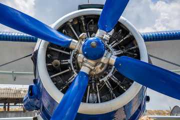 jet engine of an airplane