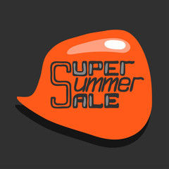 Super summer sale hand lettering illustration