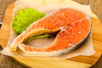 Raw salmon