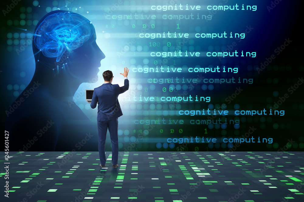 Wall mural cognitive computing and machine learning concept