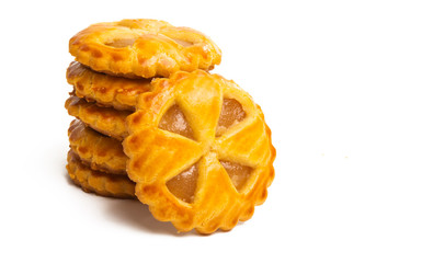biscuits with jam isolated
