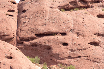 Close up of Massive boulder at Papago Park in Phoenix Arizona