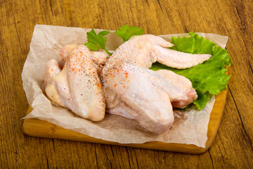 Raw chicken wings