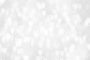 Valentines day abstract with hearts on white background, women's day love