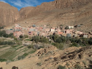 beautiful desert landscape of Todra Gorge in high atlas in morocco