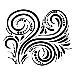 Abstract curly element for design, swirl, curl. Vector illustration. 