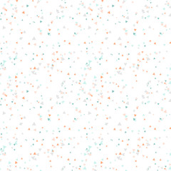 Abstract seamless pattern with colorful chaotic small triangles. Infinity triangular messy geometric pattern. Vector illustration.   