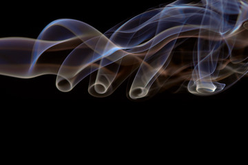 smoke on a dark background
