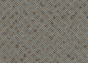 Naklejka premium diamond plate with rust