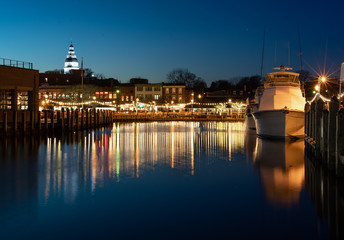 Downtown Annapolis Night Skyline