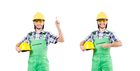 Industrial worker isolated on the white background