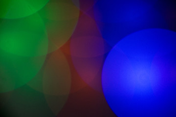 Decorative multi color christmas lights on a black background