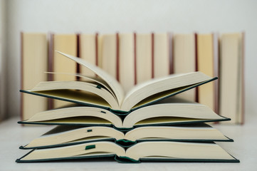 Composition with books on the table