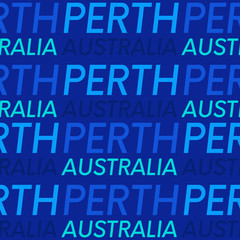 Perth, Australia seamless pattern