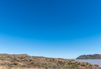 Vanderkloof town and the Vanderkloof Dam in the Orange River